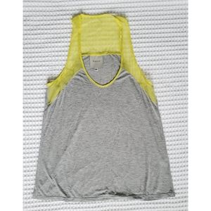MASON silk viscose blend heather gray neon tank top P